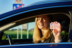rijbewijs keuring van een vrouw